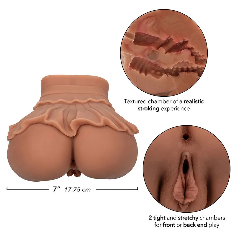CALEXOTICS - The Homecoming Queen Doble Masturbador Realístico Caramelo - Imagen 8