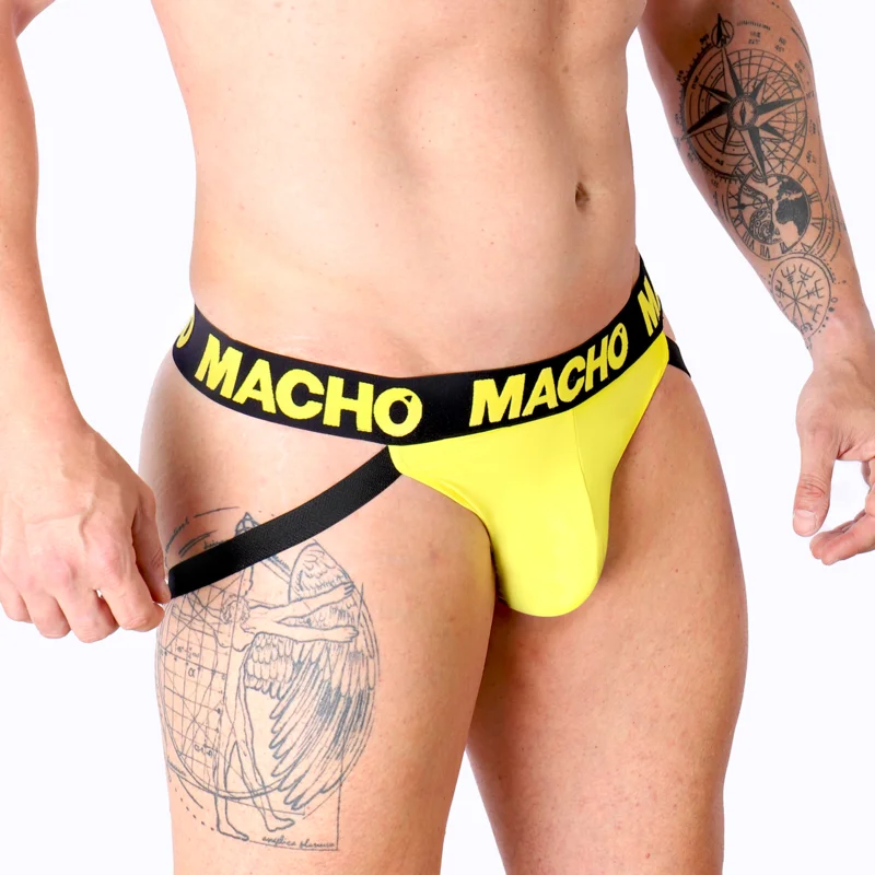 MACHO - Mx25a Jock Amarillo Lycra M - Imagen 3