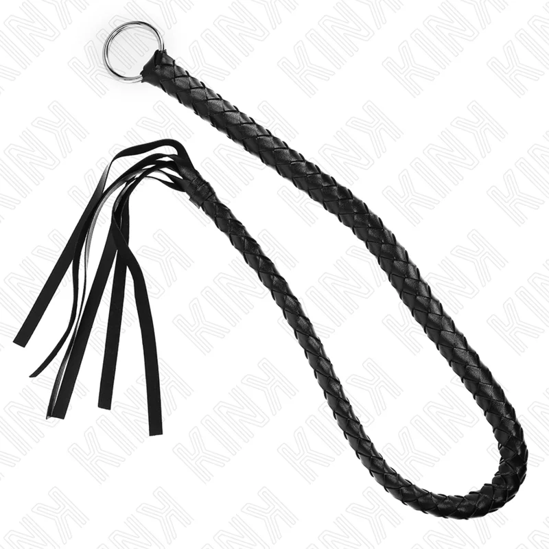 KINK - Látigo De Serpiente Con Anillo De Mano Negro 65 Cm