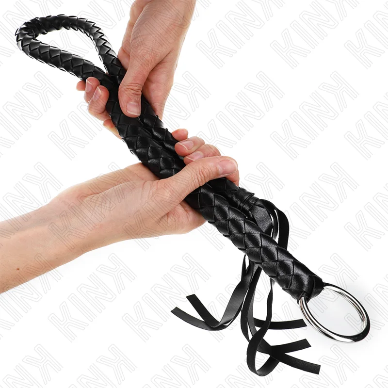 KINK - Látigo De Serpiente Con Anillo De Mano Negro 65 Cm - Imagen 4
