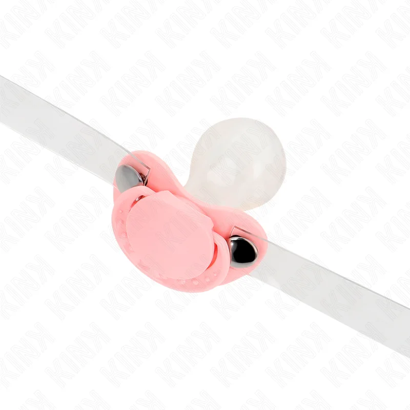 KINK - Mordaza Forma Chupete 5.5 X 4 Cm Rosa Ajustable 43-60 Cm-- - Imagen 5