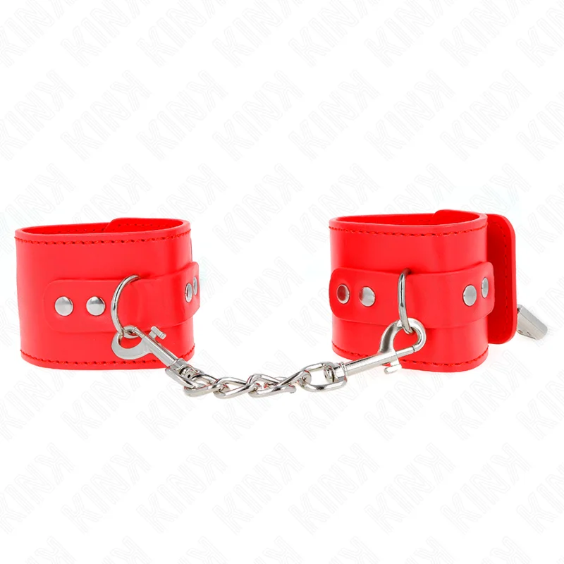 KINK - Muñequeras Con Cierre Candado Rojo Ajustable 16-23 Cm X 5.5 Cm--