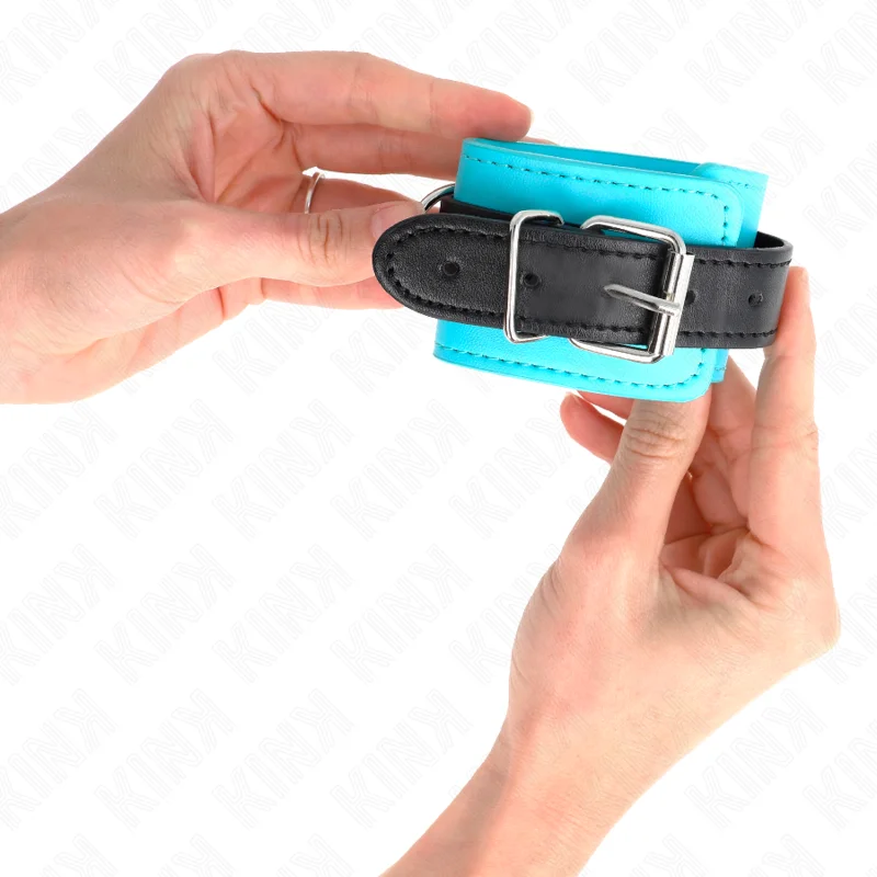 KINK - Muñequeras Con Gancho Forro Azul Ajustable 20-28 Cm X 5.5 Cm-- - Imagen 4