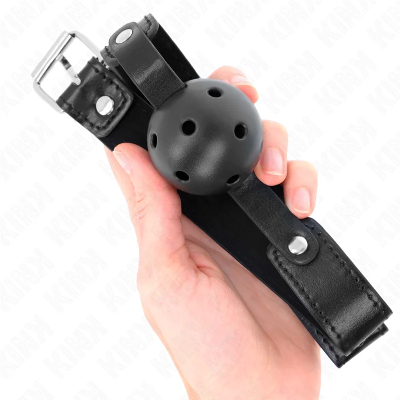 KINK - Mordaza De Bola 4.5 Cm Transpirable Negro 65 X 2.5 Cm - Imagen 5