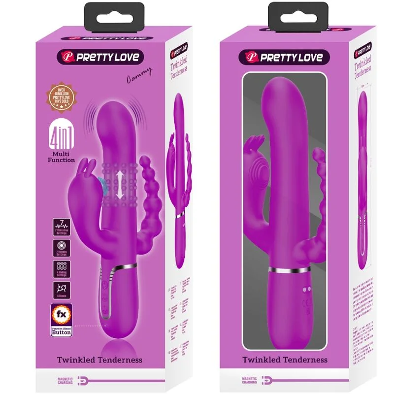 PRETTY LOVE - Cammy Triple Vibrador Multifunción 4 En 1 Rosa - Imagen 11