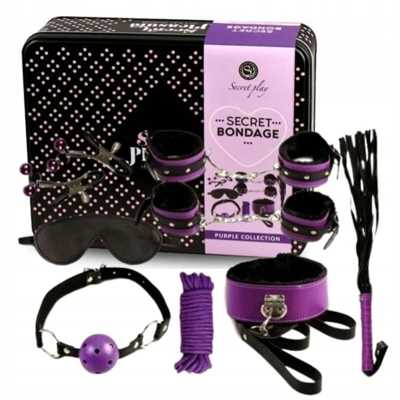 SECRETPLAY - Bdsm Set 8pcs Lila / Negro - Imagen 4