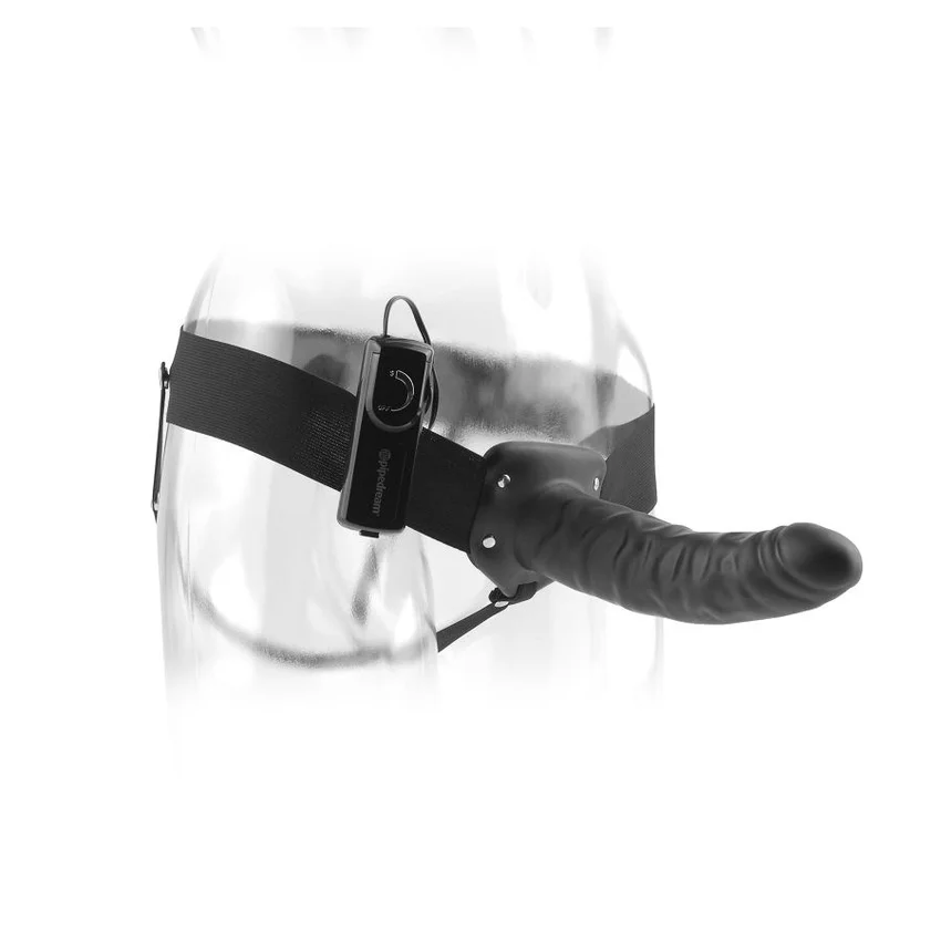 FETISH FANTASY SERIES - Arnes Vibrador Hueco 19 Cm Negro - Imagen 3