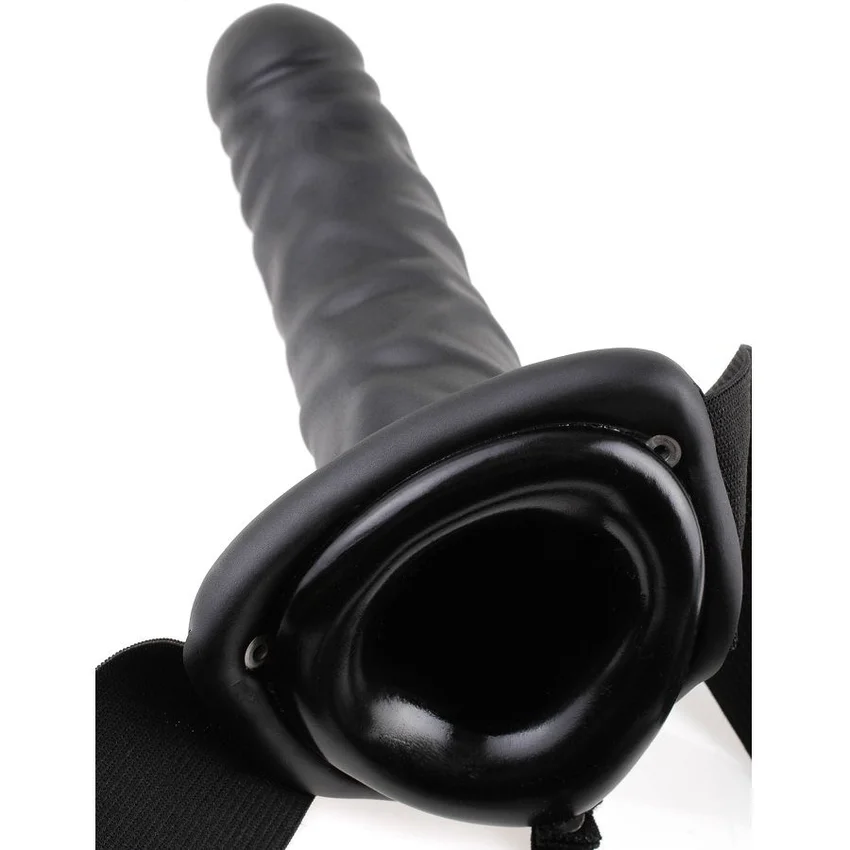 FETISH FANTASY SERIES - Arnes Vibrador Hueco 19 Cm Negro - Imagen 5