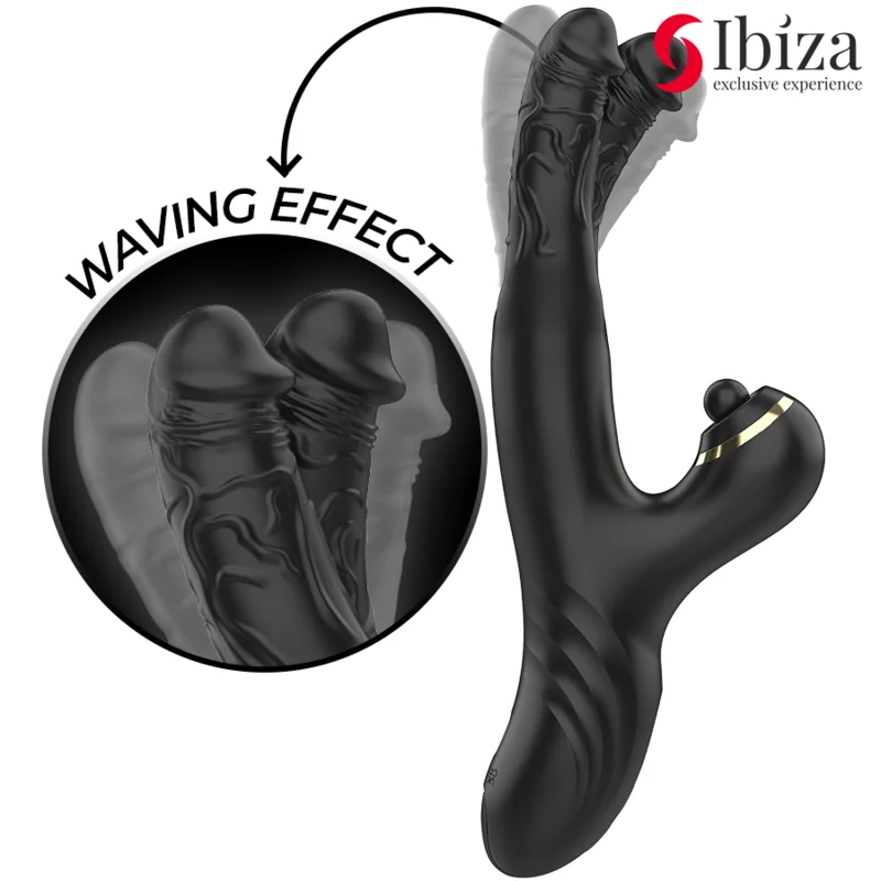 IBIZA - Vibrador Hi-Tech Rabitt Clitorial Potente Y Doble Wave Two Dragons-- - Imagen 3