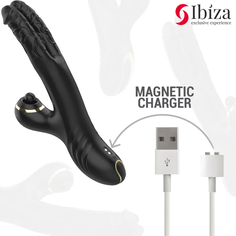 IBIZA - Vibrador Hi-Tech Rabitt Clitorial Potente Y Doble Wave Two Dragons-- - Imagen 6