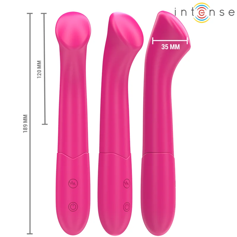 INTENSE - Paty Vibrador 19 Cm Flexible 10 Vibraciones Modelo 2 Rosa - Imagen 3