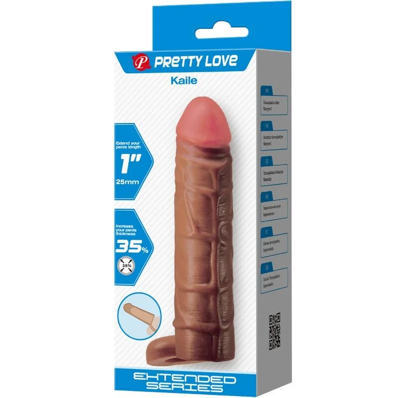 PRETTY LOVE - Kaile Funda Para Pene Con Extensión De 2.5 Cm Mulato - Imagen 8