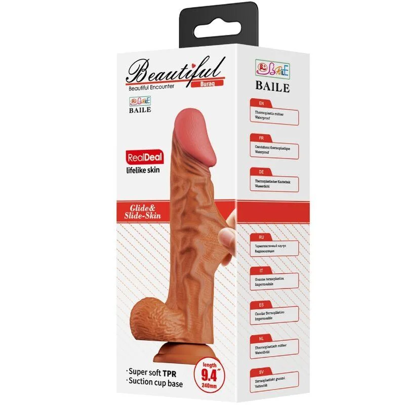 BAILE - Buraq Dildo Realístico 24 Cm Natural - Imagen 7