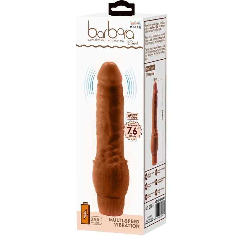 BAILE - Barbara Vibrador Realístico 19.5 Cm Mulato - Imagen 7