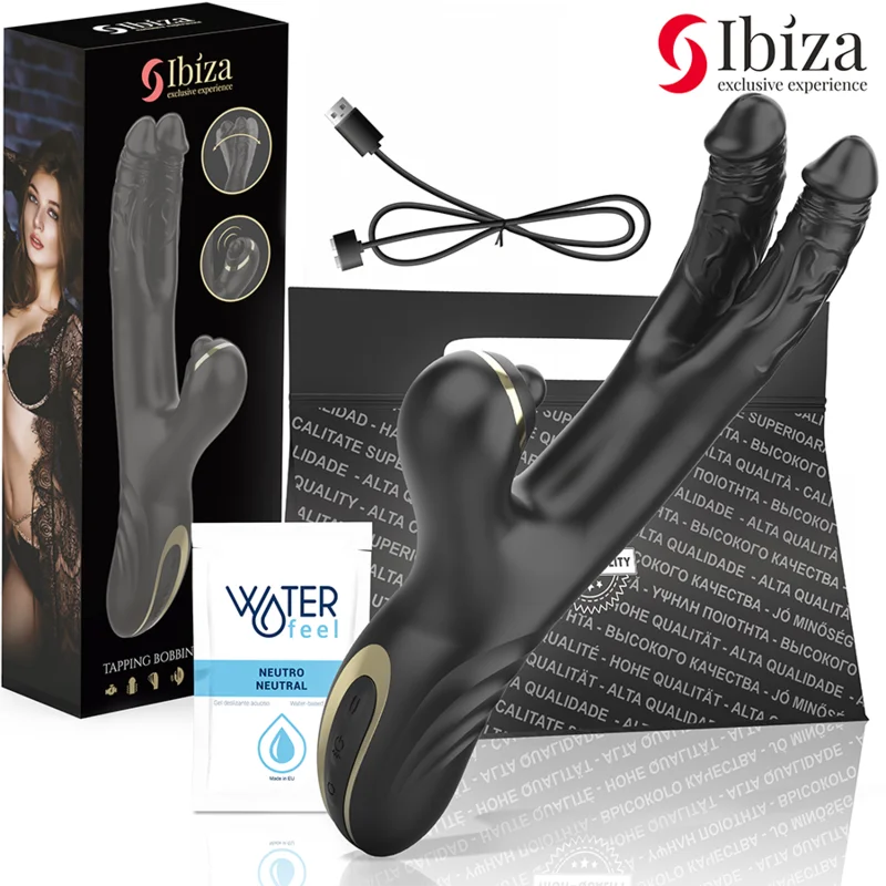 IBIZA - Vibrador Hi-Tech Rabitt Clitorial Potente Y Doble Wave Two Dragons--