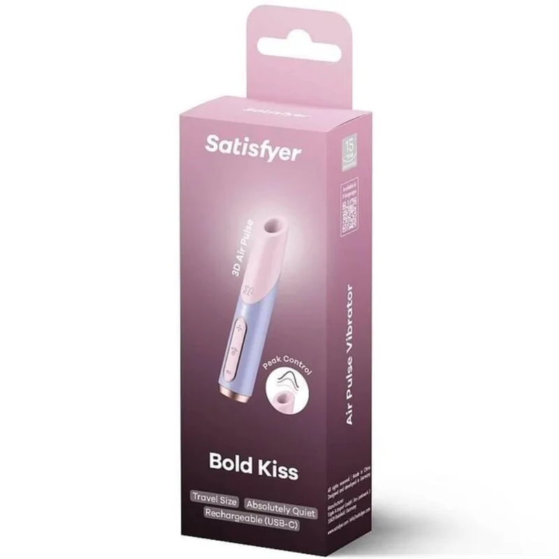 SATISFYER - Bold Kiss Estimulador Clítoris Por Ondas Rosa / Violeta - Imagen 3