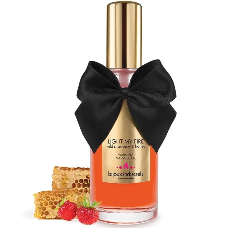 BIJOUX - Aceite Masaje Efecto Calor Aroma Fresa - Imagen 3