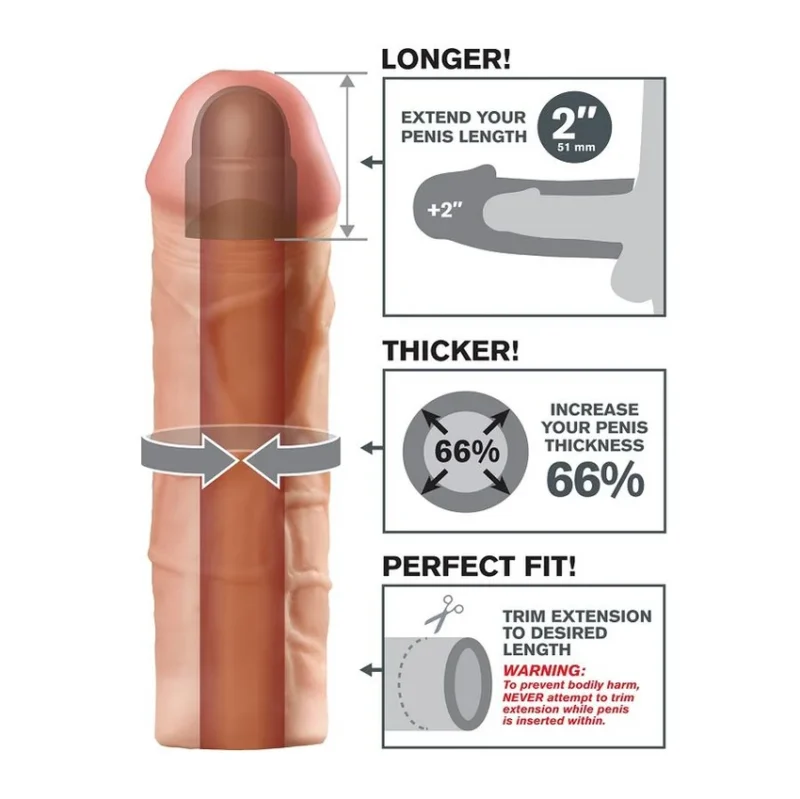 FANTASY X- Tensions - Mega 2 Extensión Flesh Para El Pene-- - Imagen 4