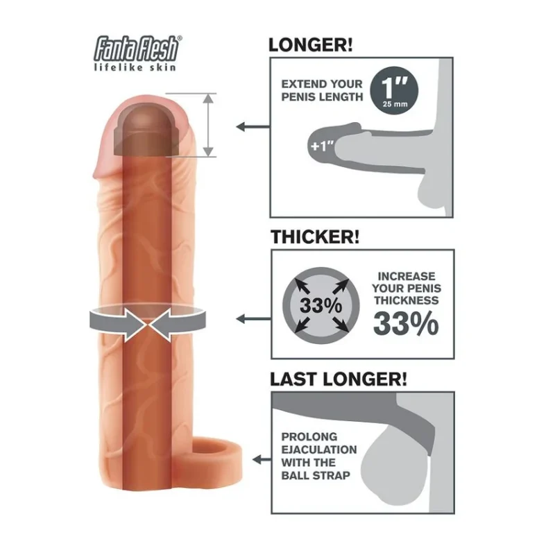 FANTASY X- Tensions - Perfect 1 Extension Pene Con Correa-- - Imagen 4
