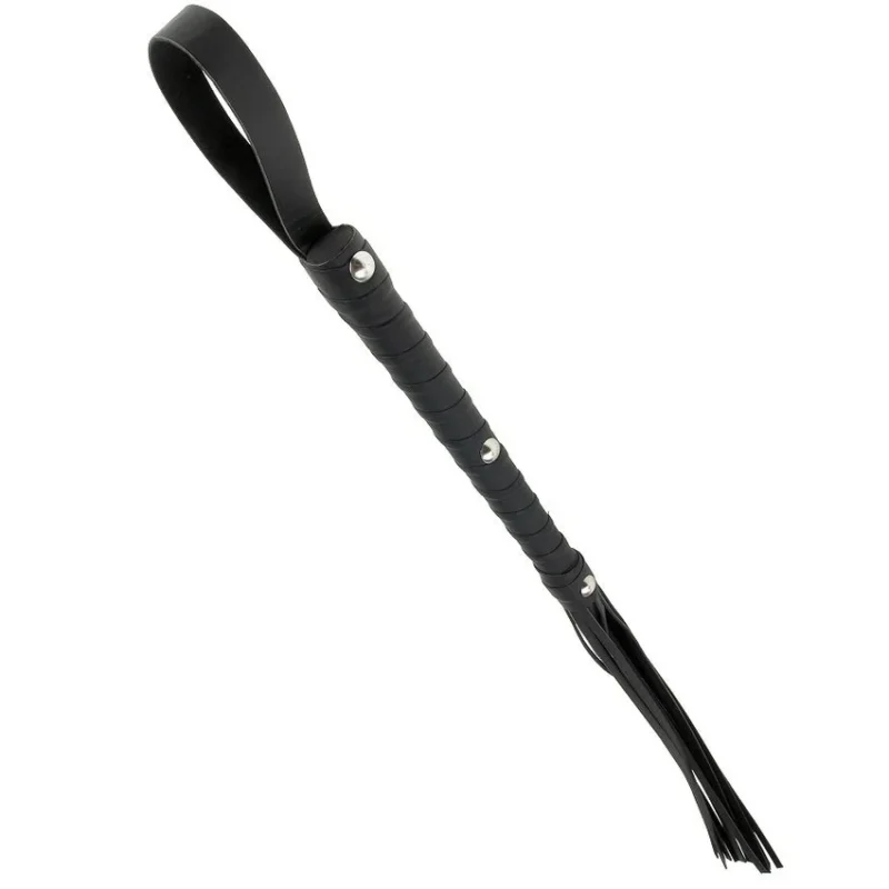 FETISH FANTASY LIMITED EDITION - Latigo Azotador Piel Negro - Imagen 4