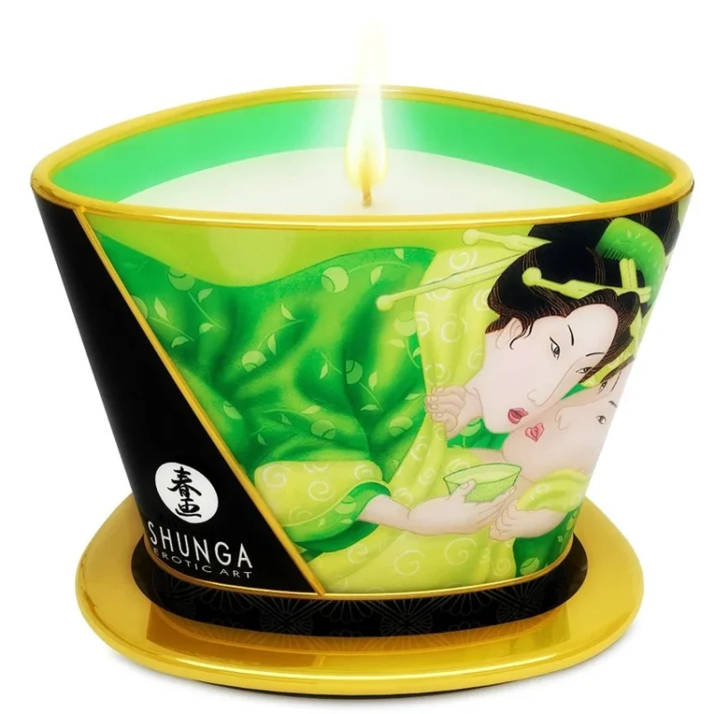 SHUNGA - Mini Caress By Candelight Vela Masaje Té Verde 170 Ml