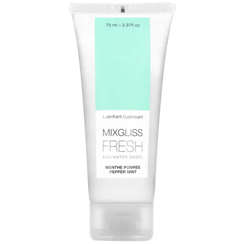 MIXGLISS - Lubricante Base Agua Efecto Frio Sabor A Menta 70 Ml