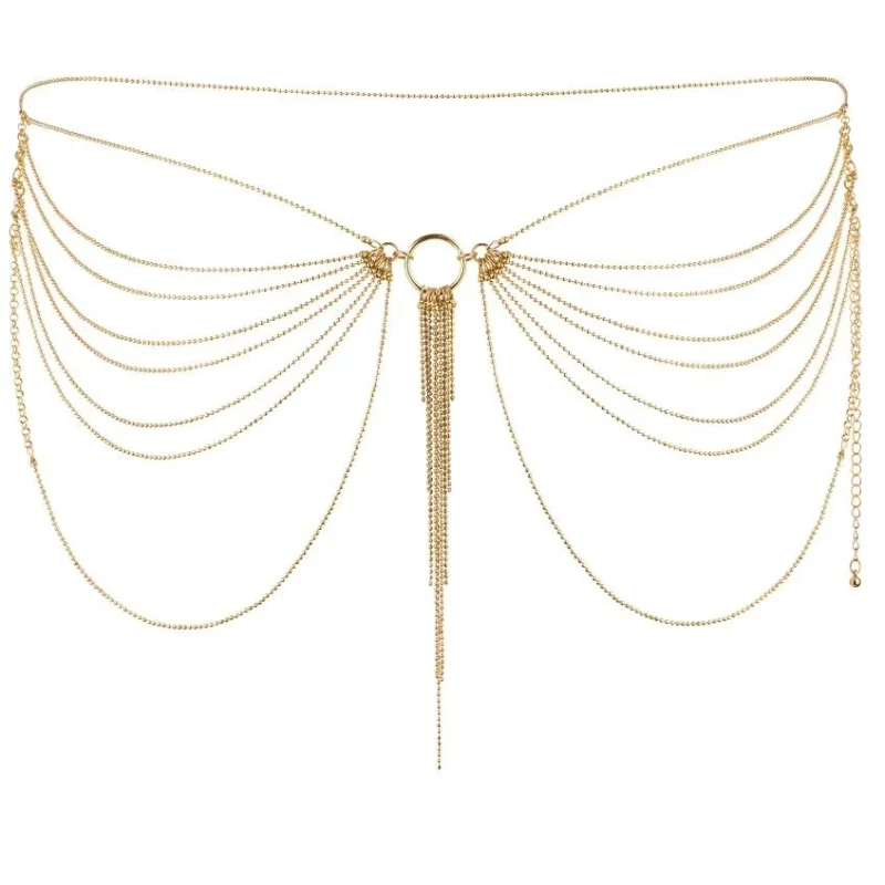 BIJOUX - Magnifique Joya De Cadenas Metlicas Para Cintura Dorada - Imagen 3