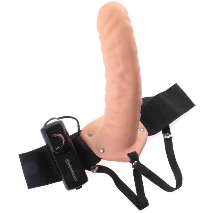 FETISH FANTASY SERIES - Arnes Vibrador Hueco 19 Cm Natural - Imagen 4