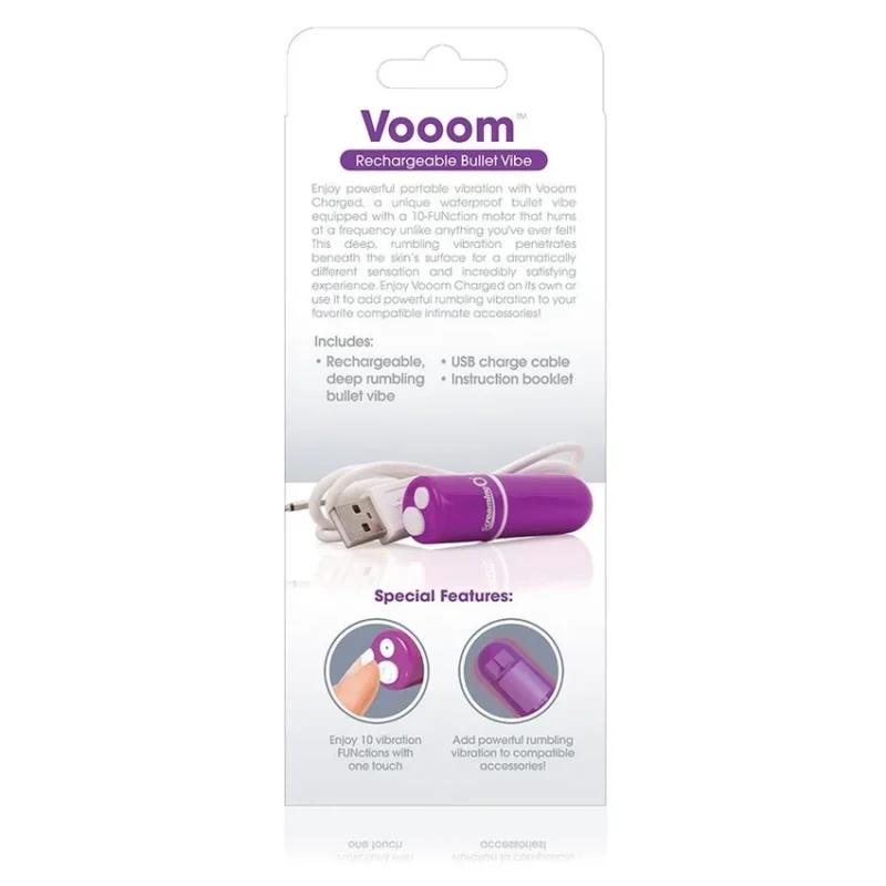 SCREAMING O - Bala Vibradora Recargable Vooom Lila - Imagen 4