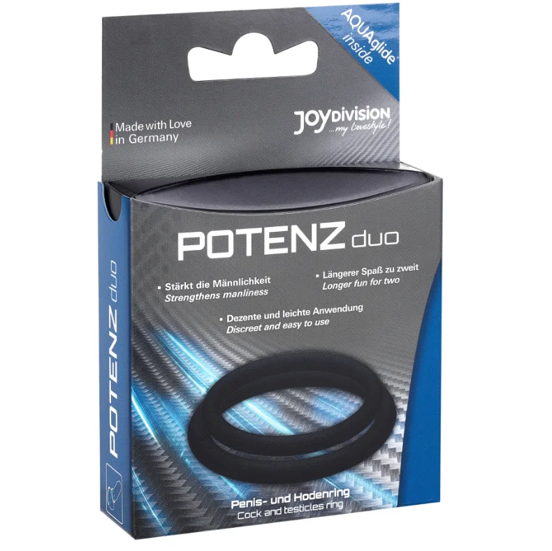 JOYDIVISION POTENZDUO - Anillos Para Pene Negro - M-- - Imagen 3