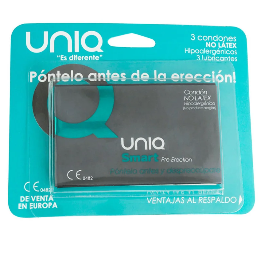 UNIQ - Smart Preservativos Pre-Erección Sin Latex 3 Unidades-- - Imagen 4