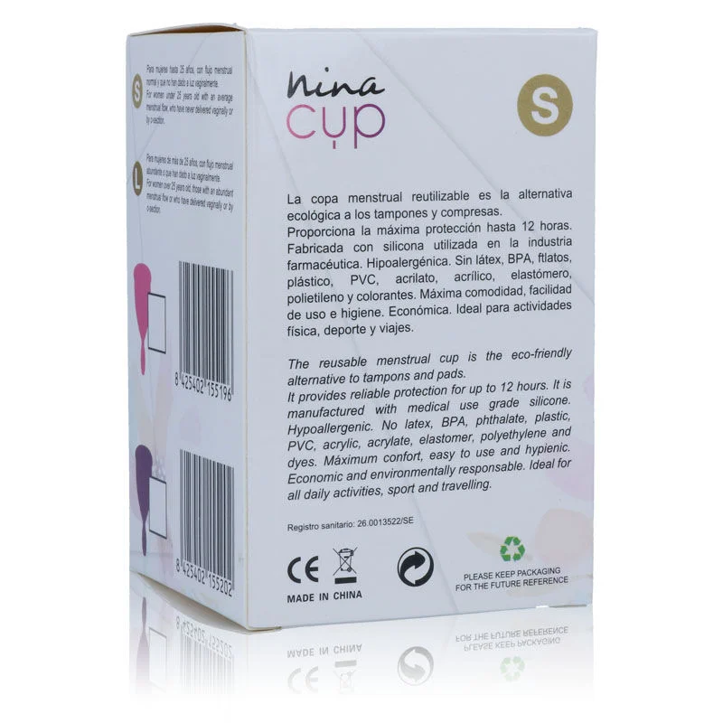 NINA KIKÍ - Copa Menstrual Rosa - Talla S-- - Imagen 4