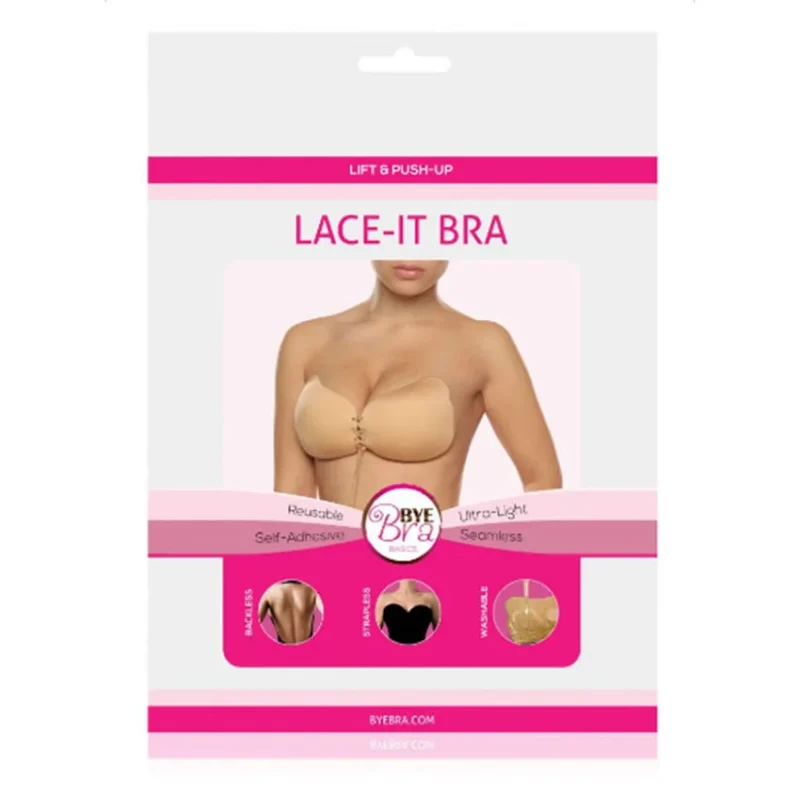 BYE-BRA- Lace-It Realzador Push-Up Negro Copa B- - Imagen 3