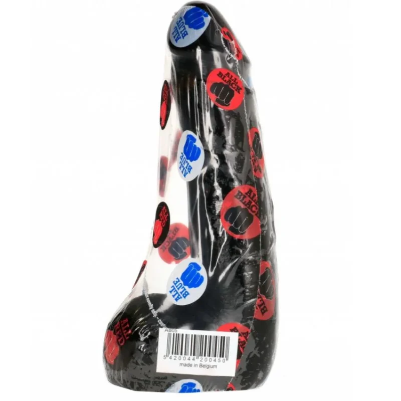 ALL BLACK - Dildo Realistico Negro Suave 20 Cm - Imagen 4
