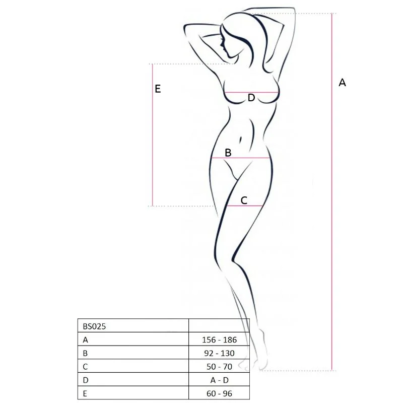 PASSION - Woman Bs025 Bodystocking Estilo Vestido Blanco Talla Unica - Imagen 3