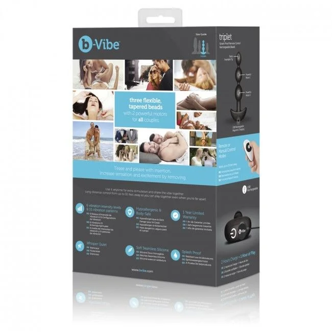 B-VIBE- Triplet Anal Control Remoto Beads Negro - Imagen 7