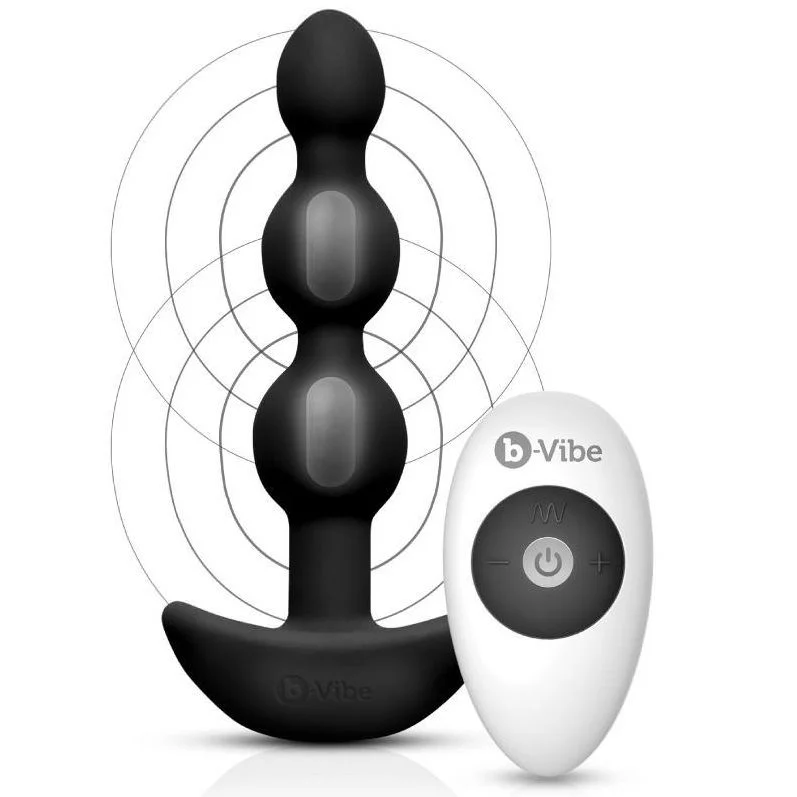 B-VIBE- Triplet Anal Control Remoto Beads Negro - Imagen 9