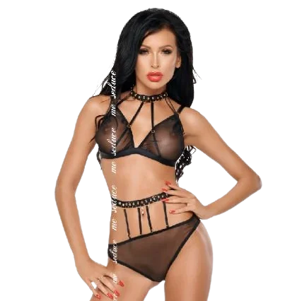 ME-SEDUCE- Dotty Set Dos Piezas Negro L/Xl