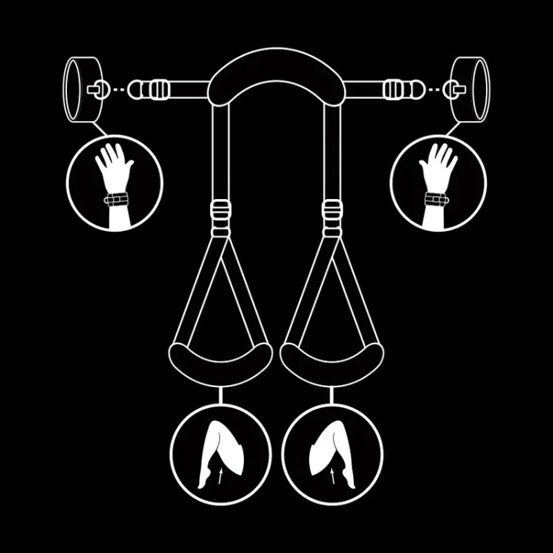 FETISH SUBMISSIVE - Posición Piernas Abiertas Con Esposas Con Forro De Nopreno - Imagen 11