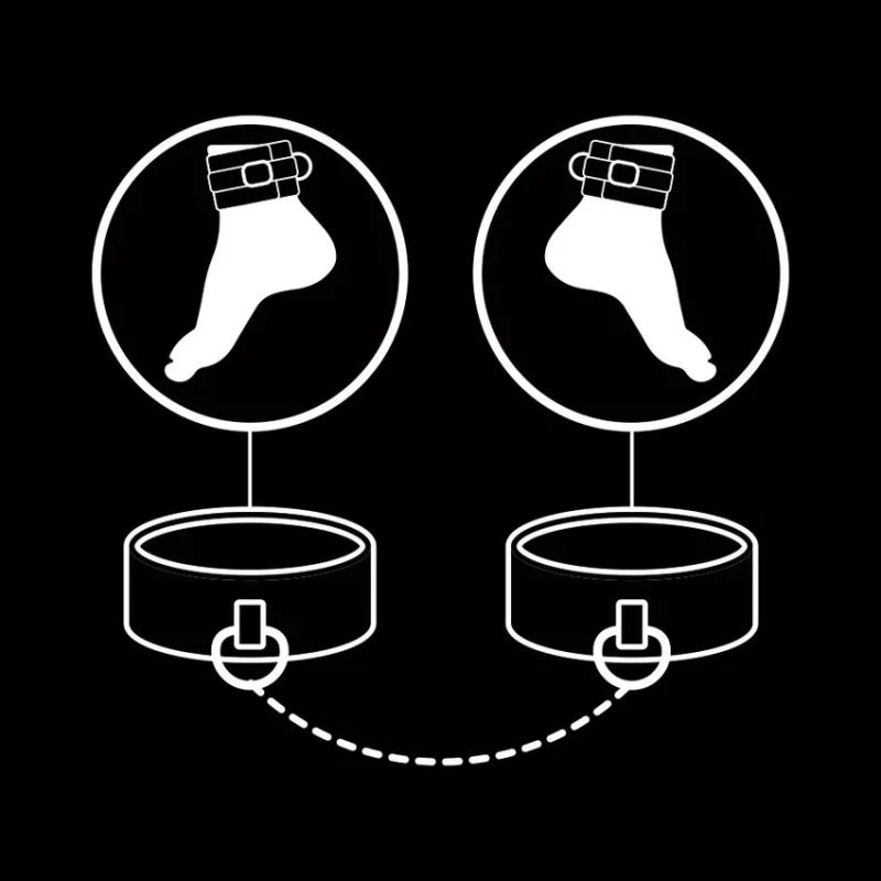 FETISH SUBMISSIVE - Esposas Tobillos Cuero Vegano Con Forro De Nopreno - Imagen 10