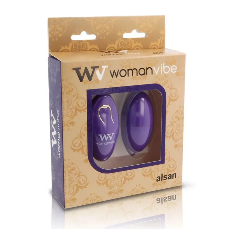 WOMANVIBE - Alsan Huevo Control Remoto Negro Silicona Purple - Imagen 3