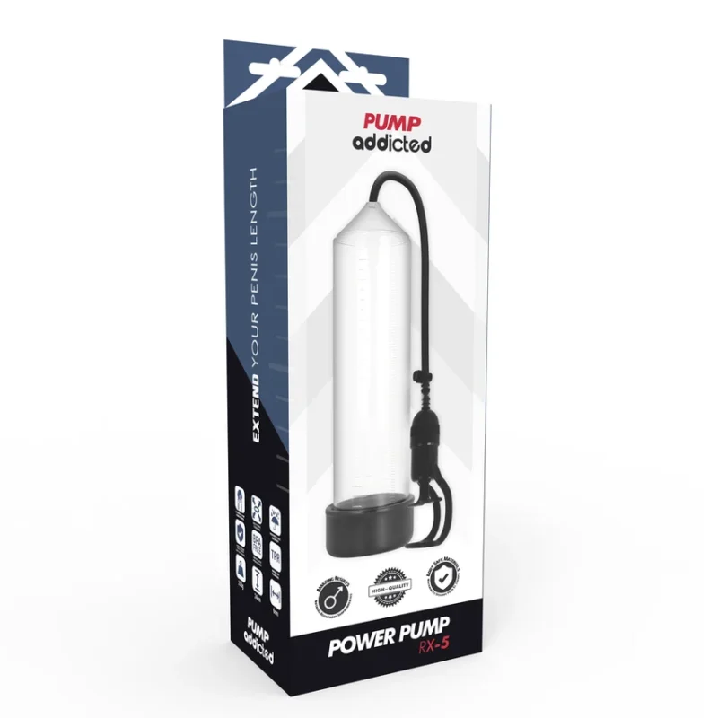PUMP ADDICTED - Bomba Erección Rx5 Transparente - Imagen 7