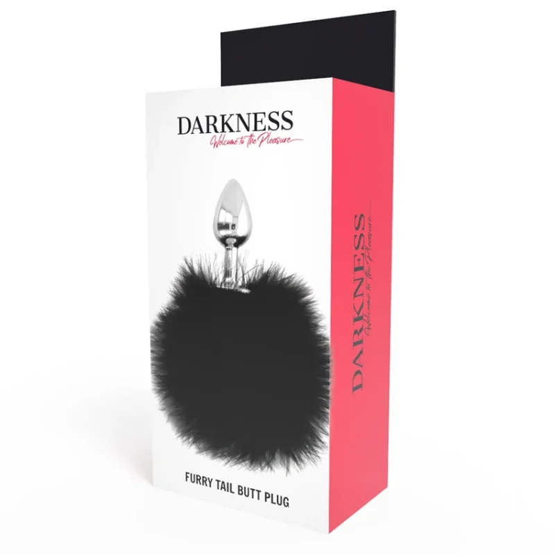 DARKNESS - Extra Buttplug Anal Con Cola Negro 7 Cm - Imagen 5