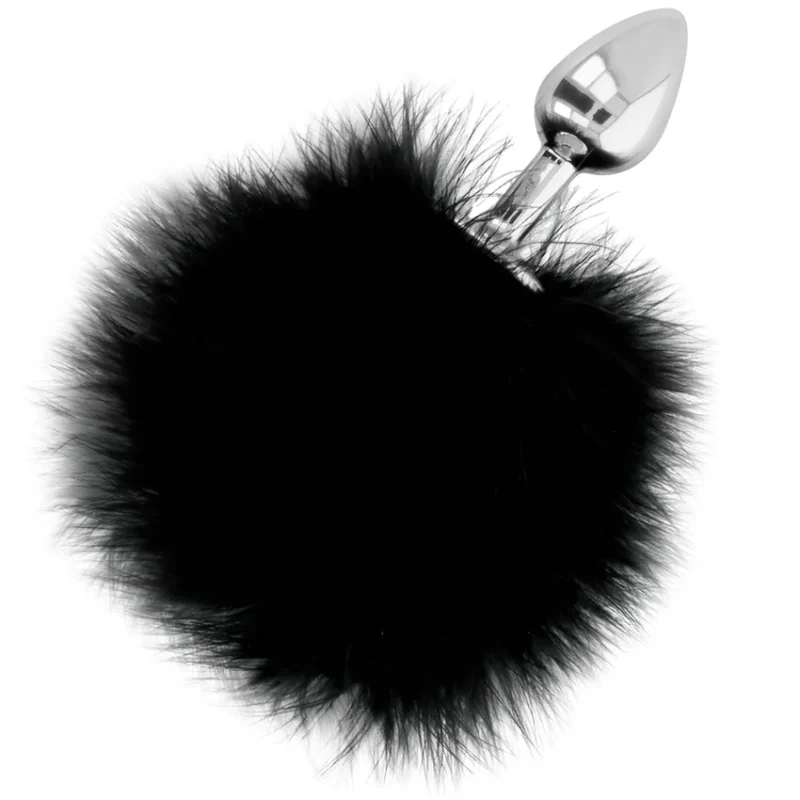 DARKNESS - Extra Buttplug Anal Con Cola Negro 7 Cm - Imagen 3