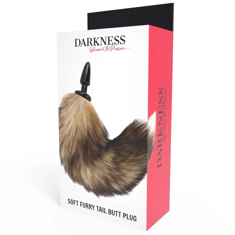 DARKNESS - Cola Natural Con Plug Anal Silicona 10 Cm - Imagen 5