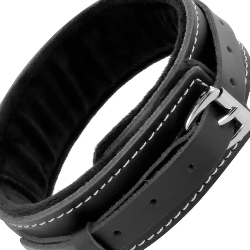 DARKNESS - Collar Leather Con Correa Alta Calidad - Imagen 5
