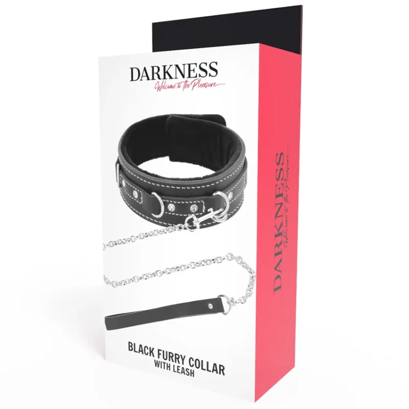 DARKNESS - Collar Leather Con Correa Alta Calidad - Imagen 6