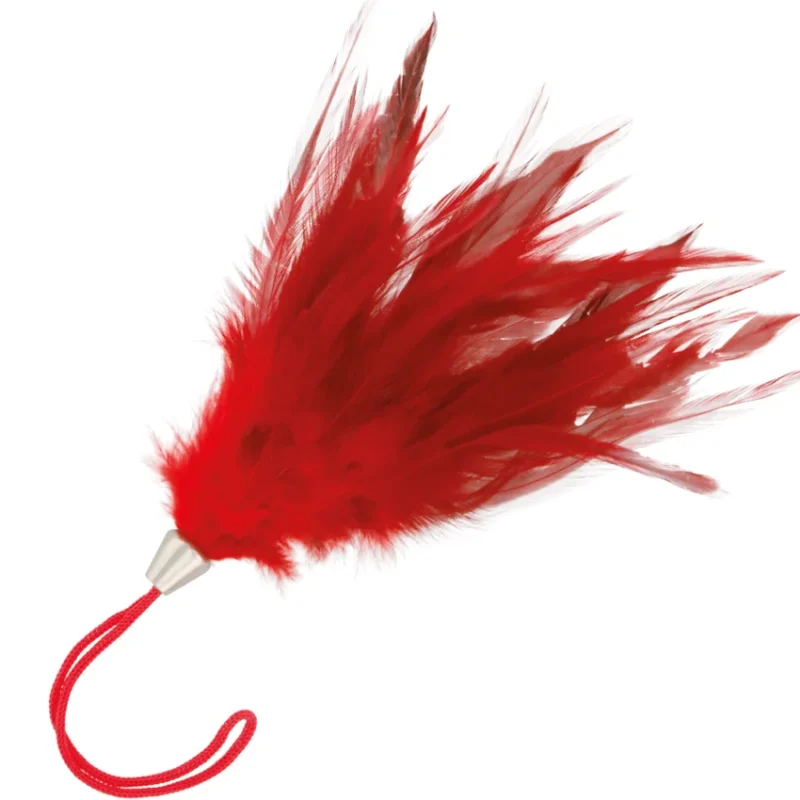 DARKNESS - Pluma Estimuladora Rojo 17cm