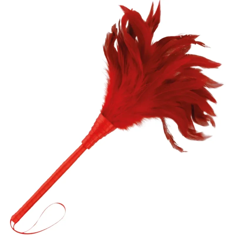 DARKNESS - Pluma Estimuladora Rojo 24cm - Imagen 4