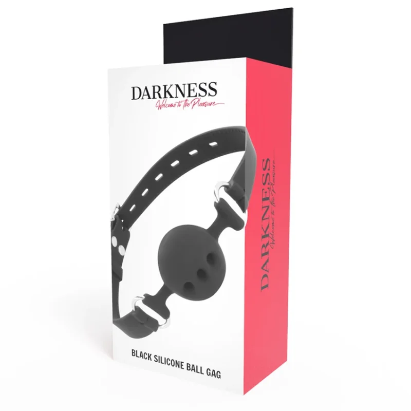 DARKNESS - Mordaza Transpirable Silicona Negro - Imagen 5